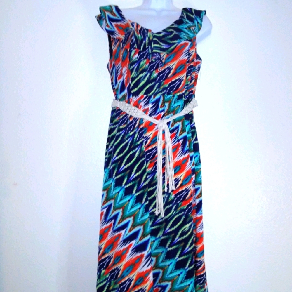 I.N. Studio Petite Belted Maxi Dress